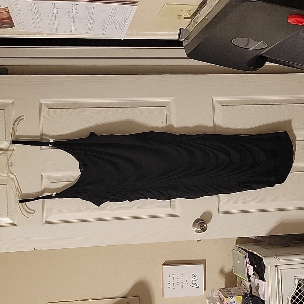 Roughed Black Dress
